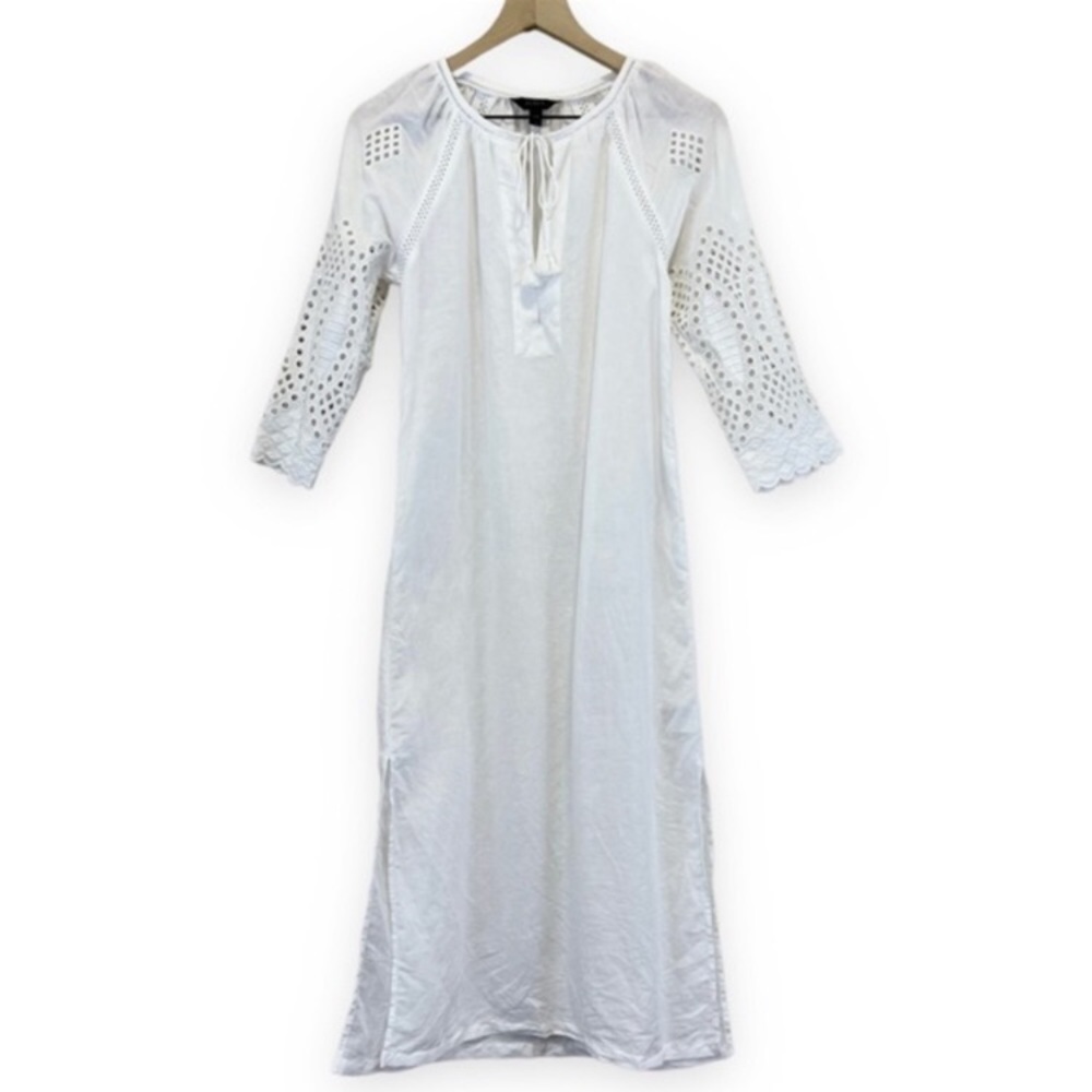 J. Crew Eyelet Embroidered Caftan Dress